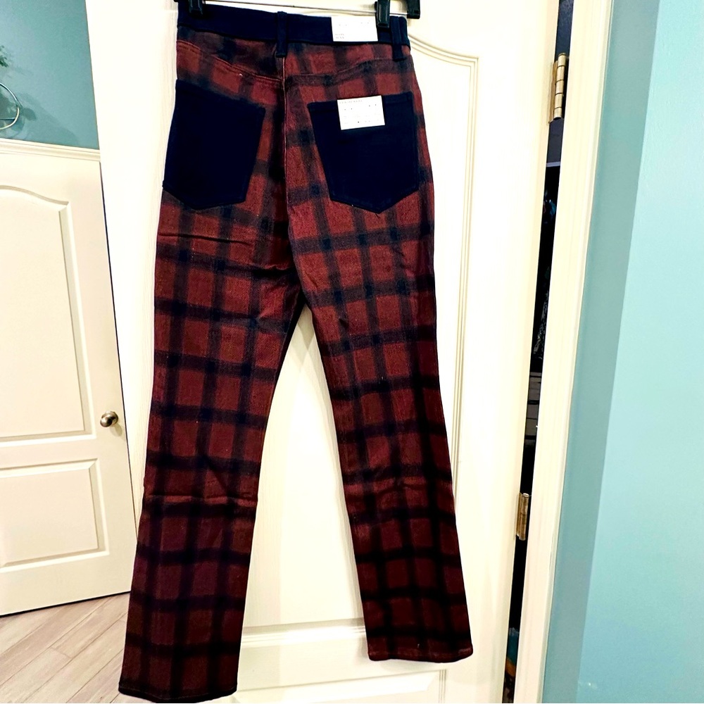 Plaid High-Waisted Women's Pants - Picture 8 of 9